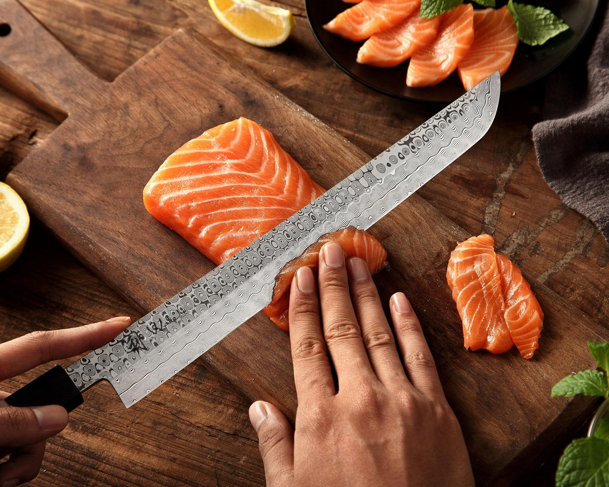 SASHIMIMESSER 28 cm - Braun, Holz/Metall (43cm) - Wakoli