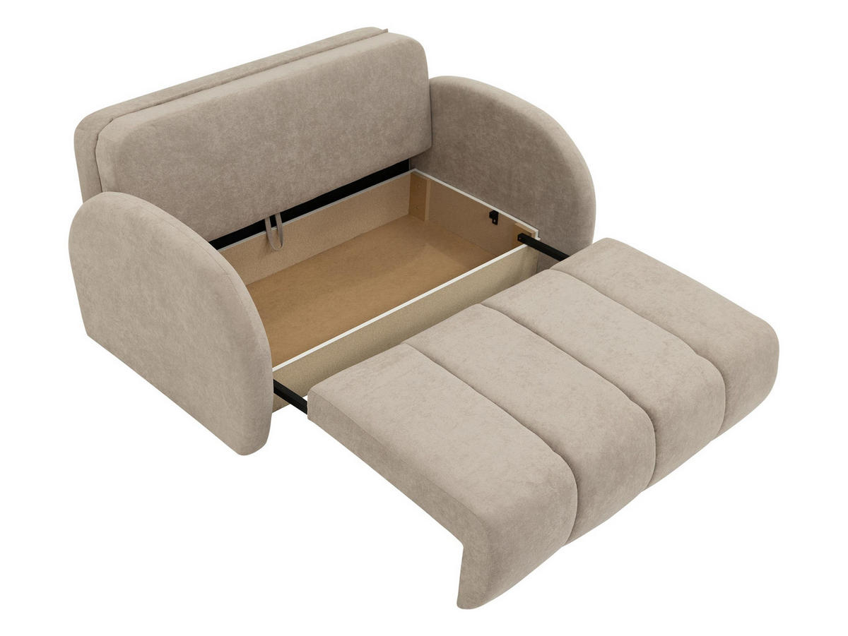 SCHLAFSOFA Viva Comfy IV - Schwarz/Naturfarben, Holz/Textil (172/85/103cm) - MIRJAN24