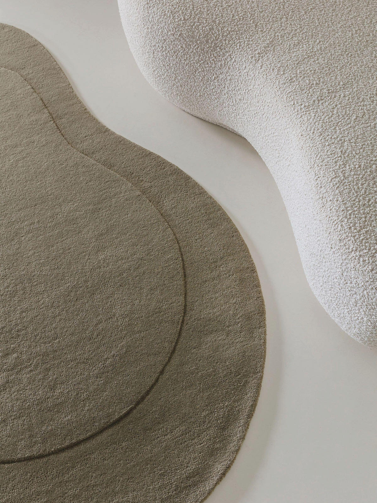 WOLLTEPPICH Shape Hellgrün 140x200 cm - Hellgrün, Textil (140/200cm) - benuta Pure