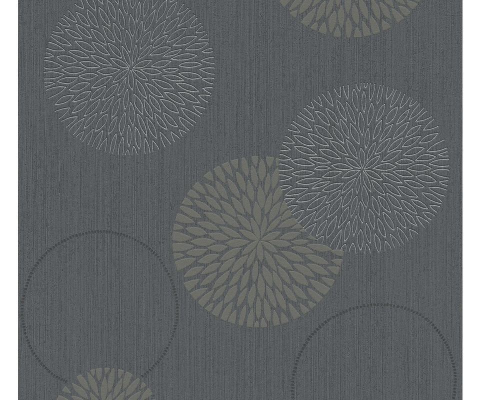 VLIESTAPETE Grau 53/1005 cm - Schwarz/Grau, Textil (53/1cm) - KUNSTLOFT