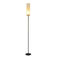 LED STEHLAMPE Hellan 10.5/10.5/151 cm - Schwarz, Textil/Metall (10.5/10.5/151cm) - ZMH