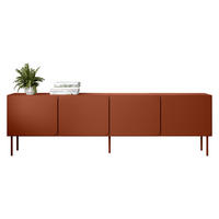 TV-LOWBOARD Rafael 200 4D - Rot, Holzwerkstoff/Metall (200/61/40cm) - MIRJAN24