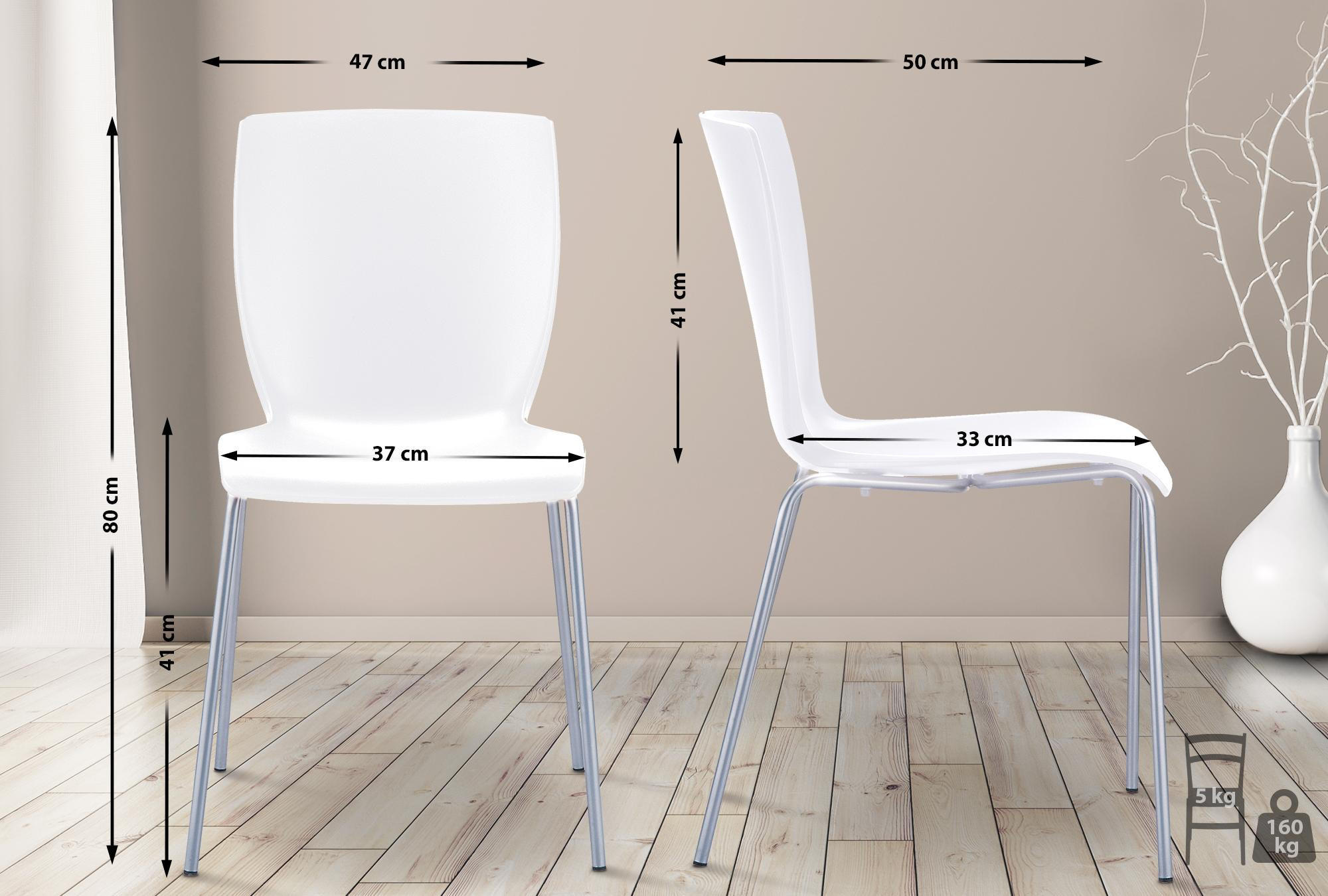 STUHL MIO weiß - Weiß, Kunststoff (47/80/50cm) - TPFGarden