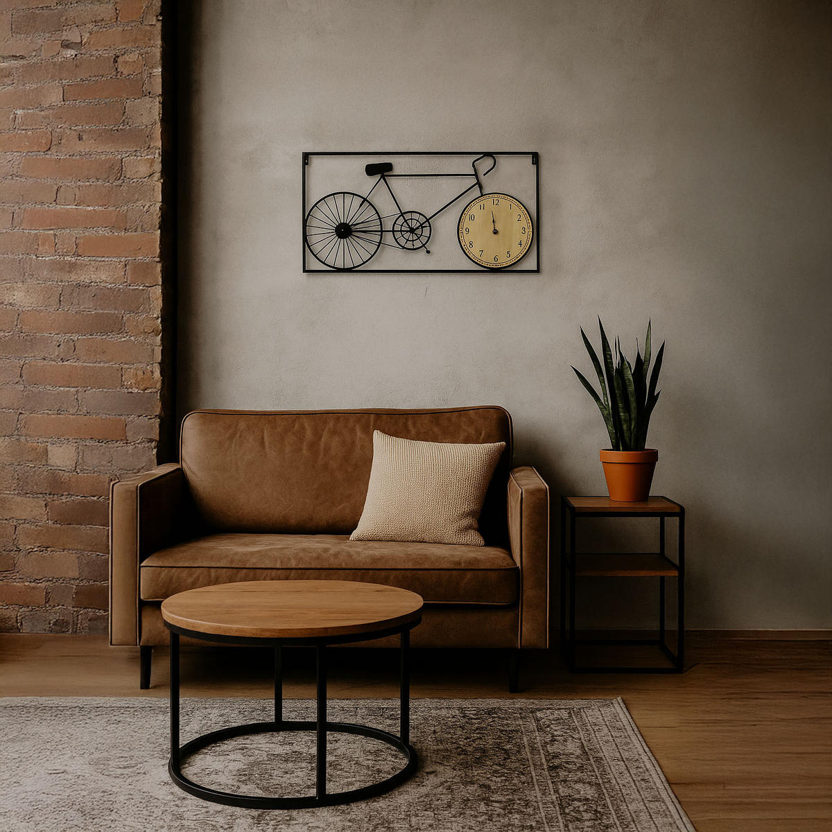 WANDDEKORATION Retro-Design Uhr Fahrrad 60/32/5 cm - Schwarz, Holzwerkstoff (60/33/5cm) - Home Styling Collection