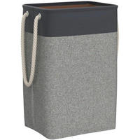 WÄSCHEKORB faltbar 78L Schwarz/Grau 60 x 42 x 31 cm - Multicolor, Textil (31/60/42cm)