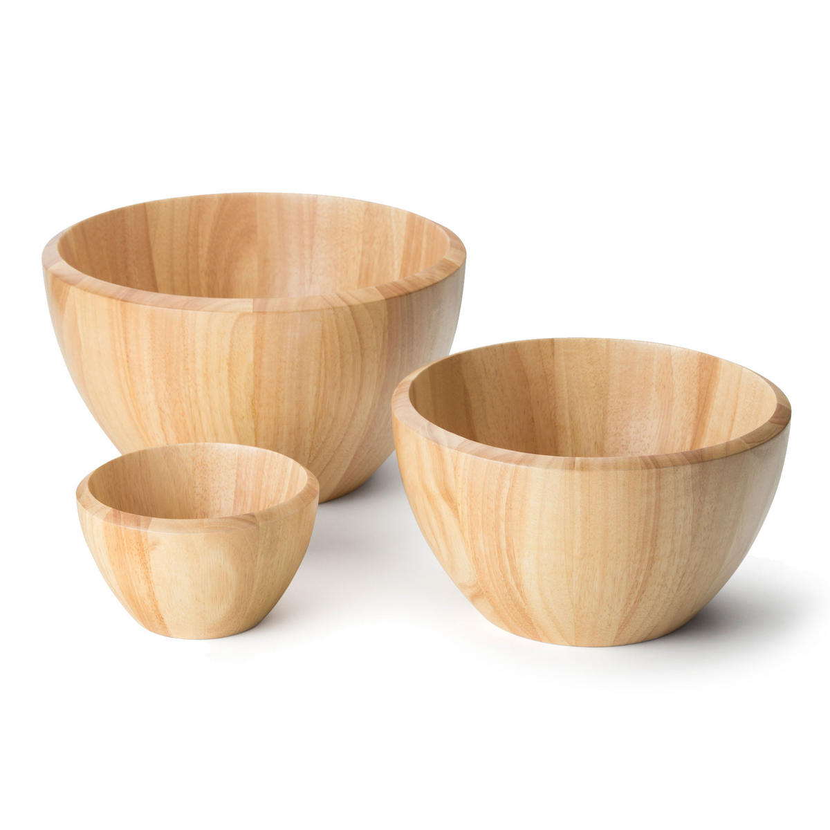 SERVIERSCHÜSSEL, Gummibaumholz, Ø 25 cm - Braun, Holz (25/9/25cm) - Continenta