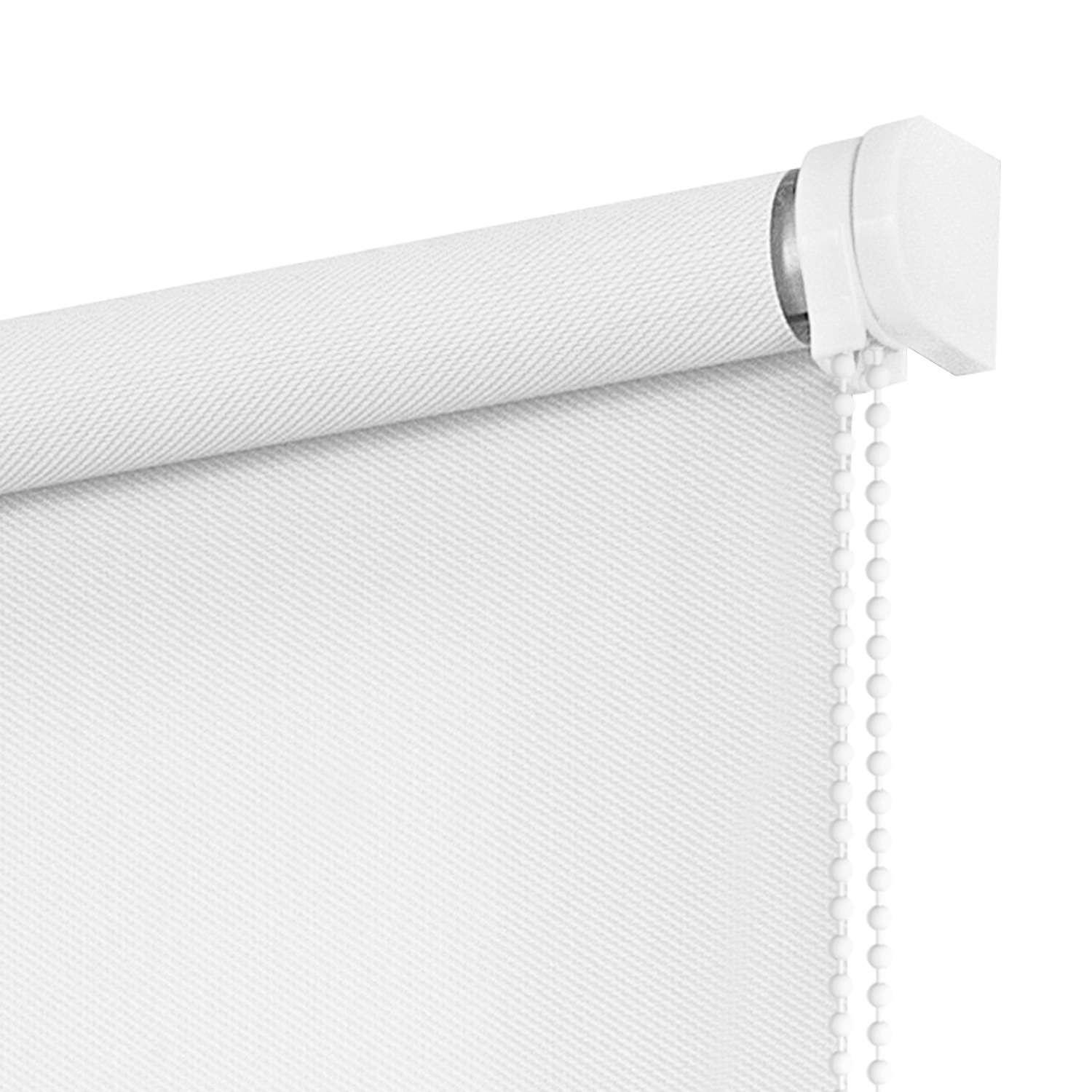 Thumbnail - Storesdeco Screen-Rollo|, Weiß, Kunststoff, Uni, Rechteckig, 140x250 cm, CE, Wohntextilien, Rollos & Jalousien, Rollos