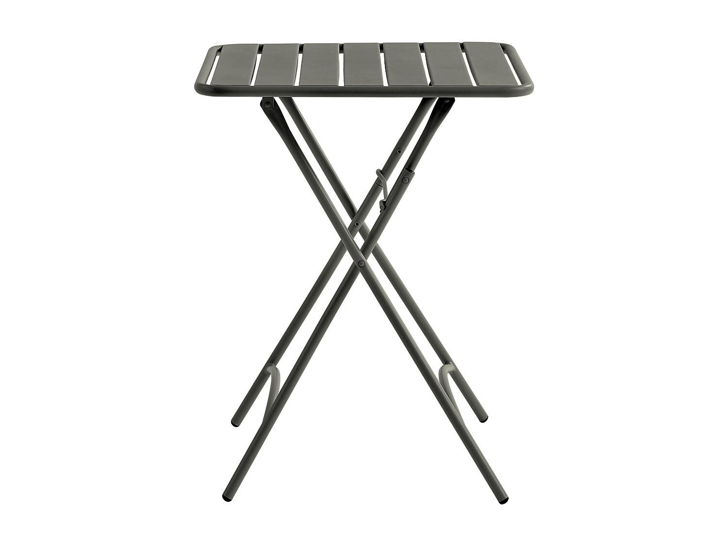 GARTENTISCH - 2 Personen - Metall - Anthrazitgrau - - Anthrazit, Metall (60/60/73cm) - Vente-Unique