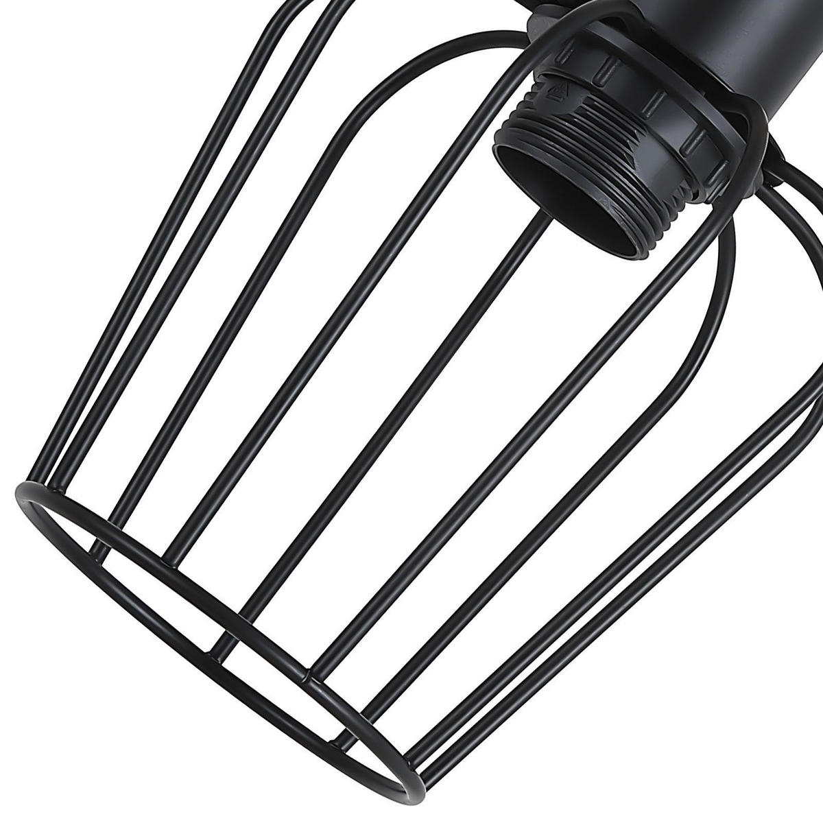 STEHLAMPE CARL Ⅲ 22/22/140 cm - Schwarz, Metall (22/22/140cm) - Nettlife