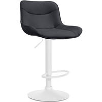 BARHOCKER Lederlook schwarz - Schwarz/Weiß, Textil/Metall (49/85/51cm) - CLP