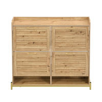 SCHUHSCHRANK Holzfarbe 108,5/24/100 cm - Naturfarben, Holzwerkstoff (108.5/100/24cm) - PANGIVO