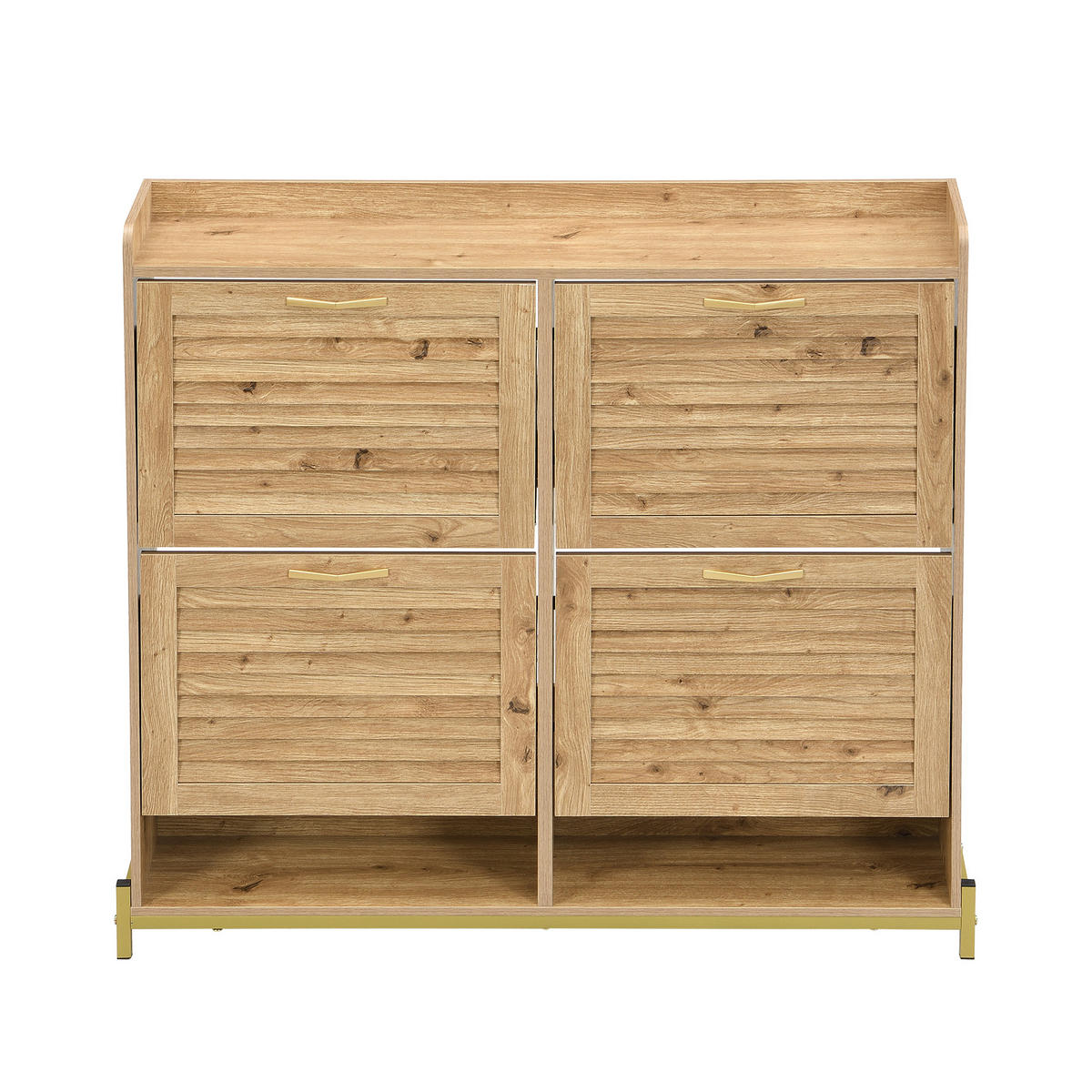 SCHUHKIPPER 109 cm in Holz-Optik - Naturfarben, Holzwerkstoff (108.5/100/24cm) - Urban Meuble