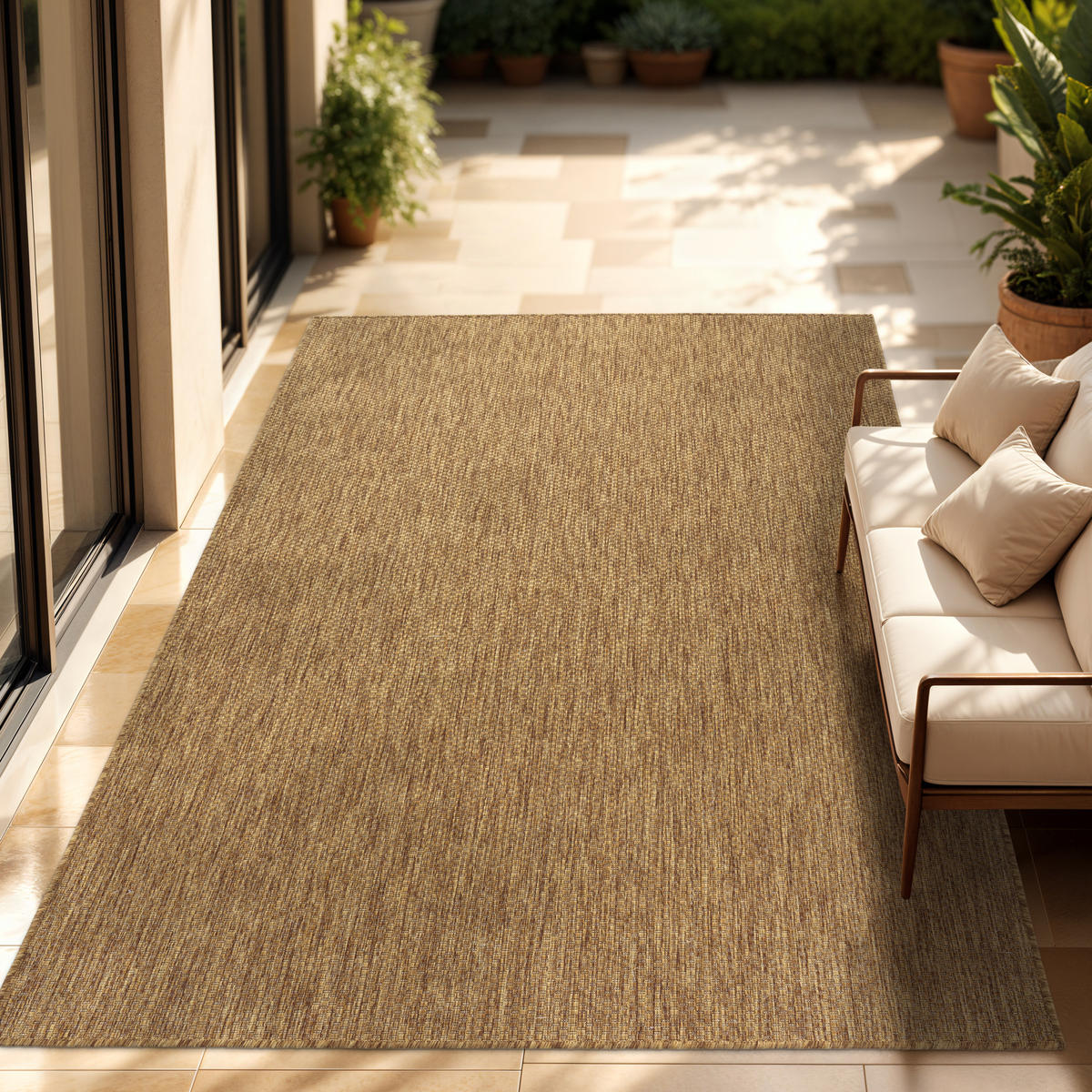 OUTDOORTEPPICH 120/160 cm Venedig 165 - Braun, Textil (120/160cm) - Paco Home