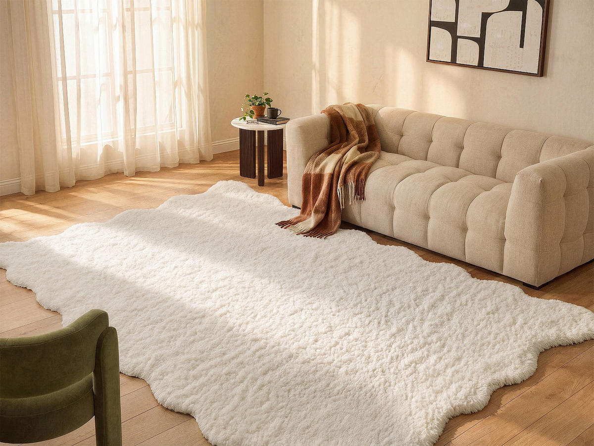 WOHNZIMMERTEPPICH - 290 x 200 - stoff - weiß Nerida - Weiß, Textil (290/200cm) - Vente-Unique