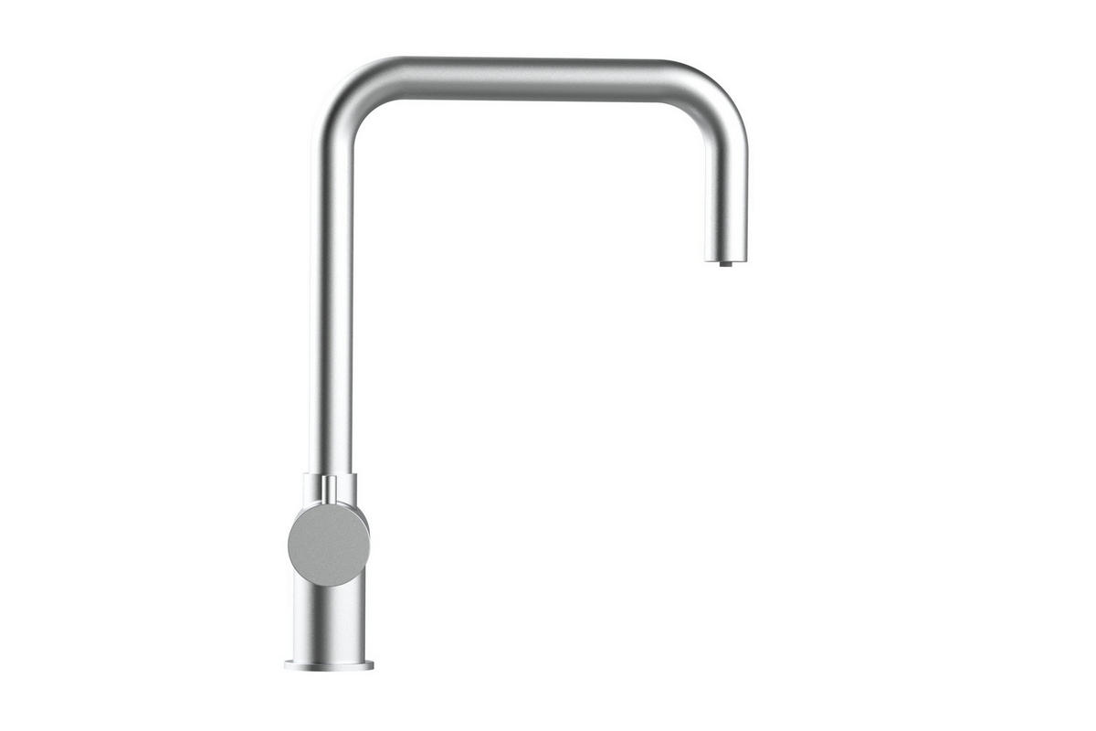 3-WEGE-KÜCHENARMATUR, Edelstahl Massiv aus Chirurgenstahl, Gebürstet, 360° schwenkbar - Edelstahlfarben, Metall (22/37/22cm) - VIZIO