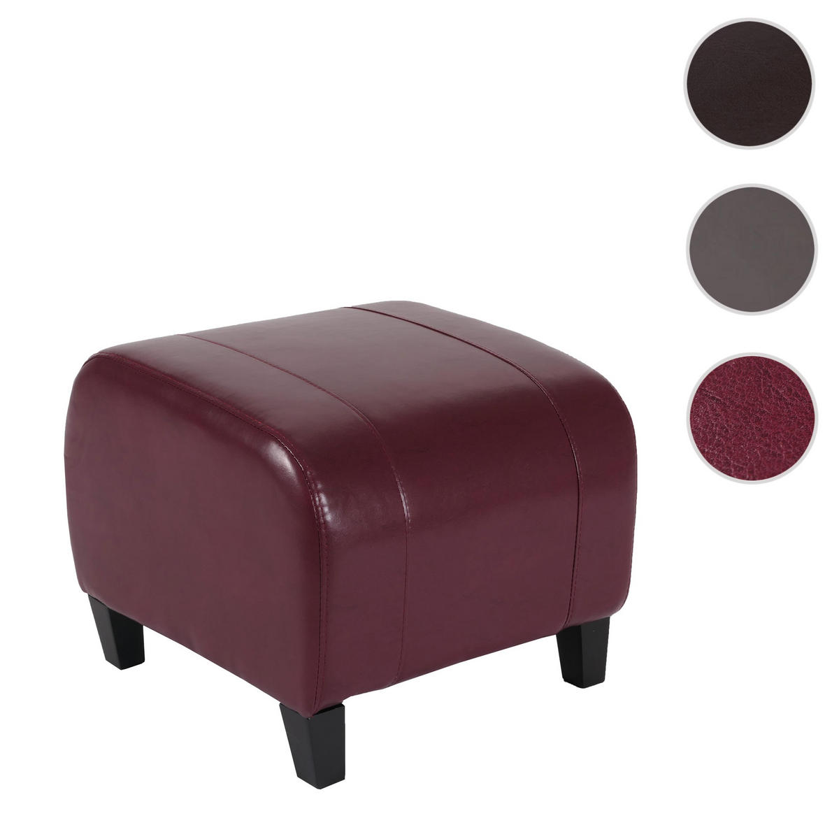 SITZHOCKER Braun - Braun, Leder (45/37/47cm) - MCW