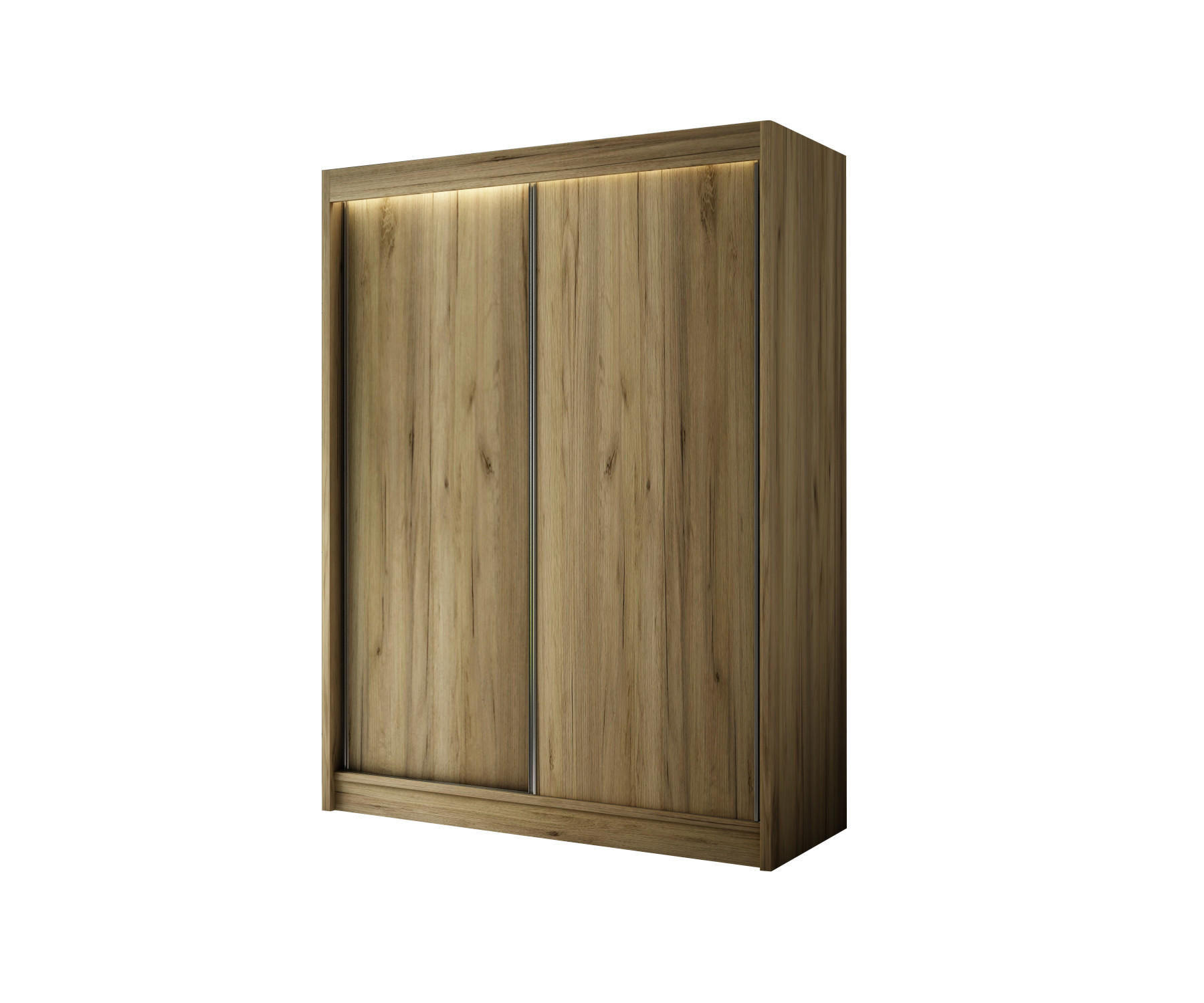 KLEIDERSCHRANK BEROG - 200 cm - Eichefarben - Eichefarben, Holzwerkstoff (200/215/61cm) - ALTDECOR