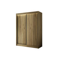 KLEIDERSCHRANK BEROG mit LED - 120 cm - Eichefarben - Eichefarben, Holzwerkstoff (120/215/61cm) - ALTDECOR