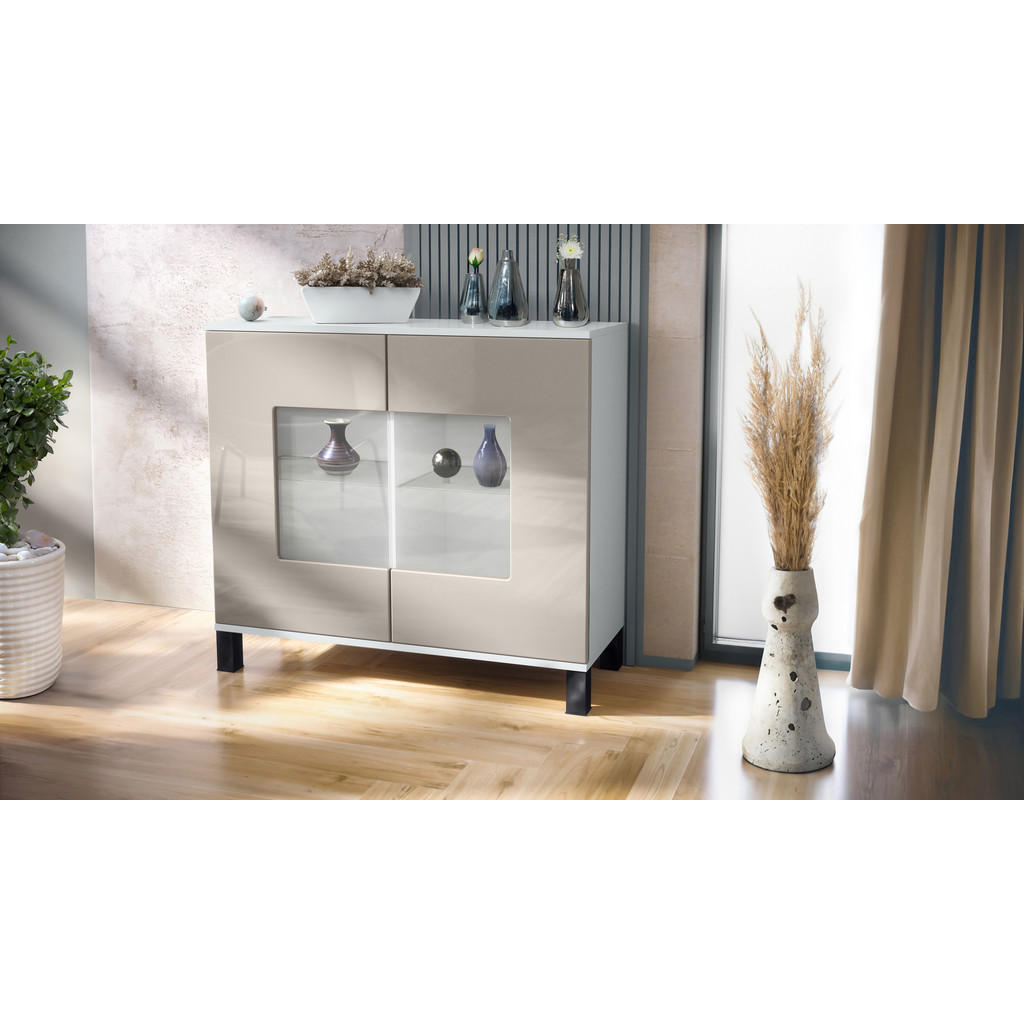 Thumbnail - Vladon Kommode, Sand, Holzwerkstoff, 92.5x84.5x35 cm, Wohnzimmer, Kommoden & Sideboards, Kommoden