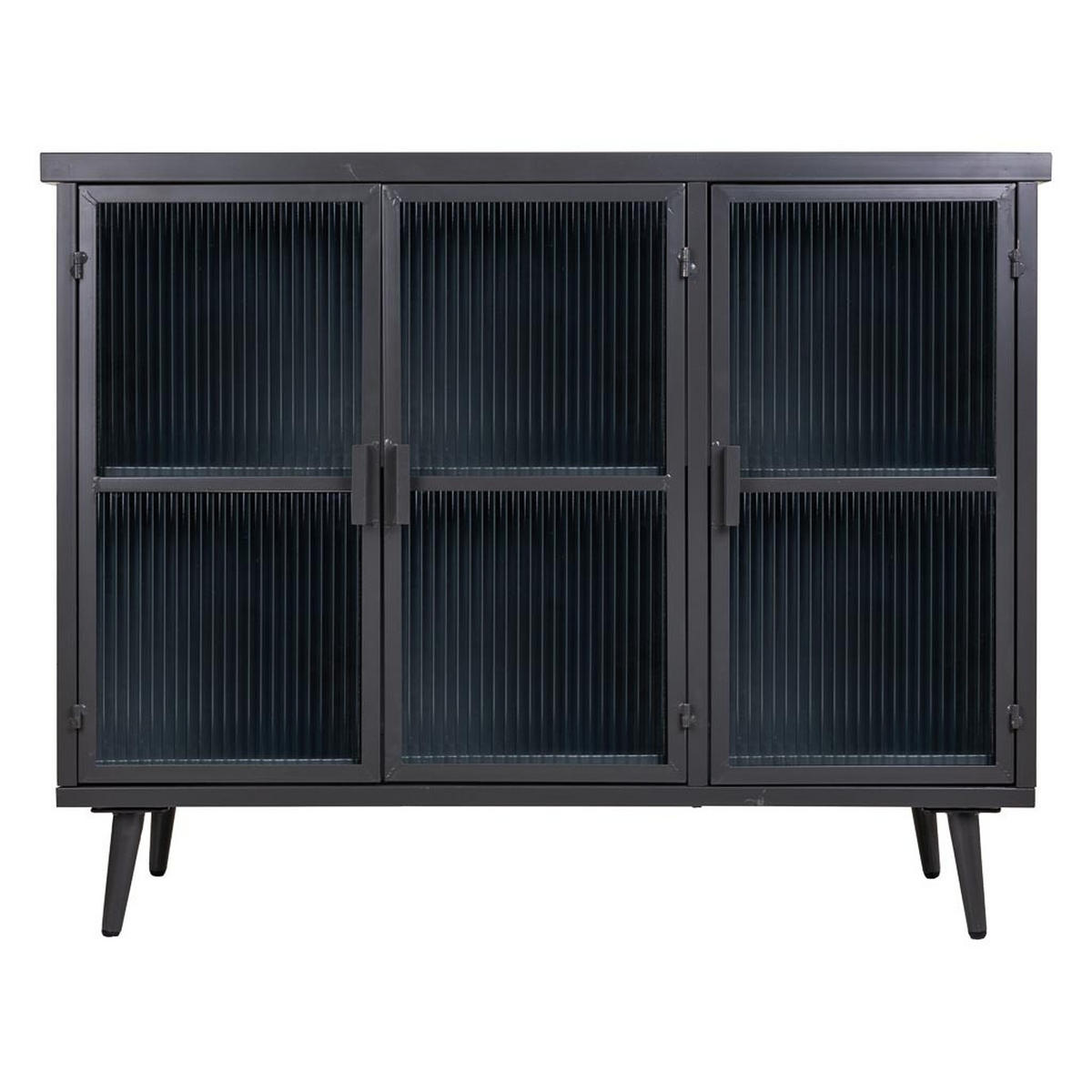 SIDEBOARD aus Metall und Naturholz 102x33x80 cm - Multicolor, Metall (102/79.5/33cm) - Wanderlust