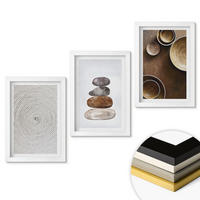 WANDBILDER 3er-Set - 20x30 cm Weißer Rahmen - Texturen in der modernen Kunst - Weiß, Kunststoff (20/30cm) - ArtPrintCave