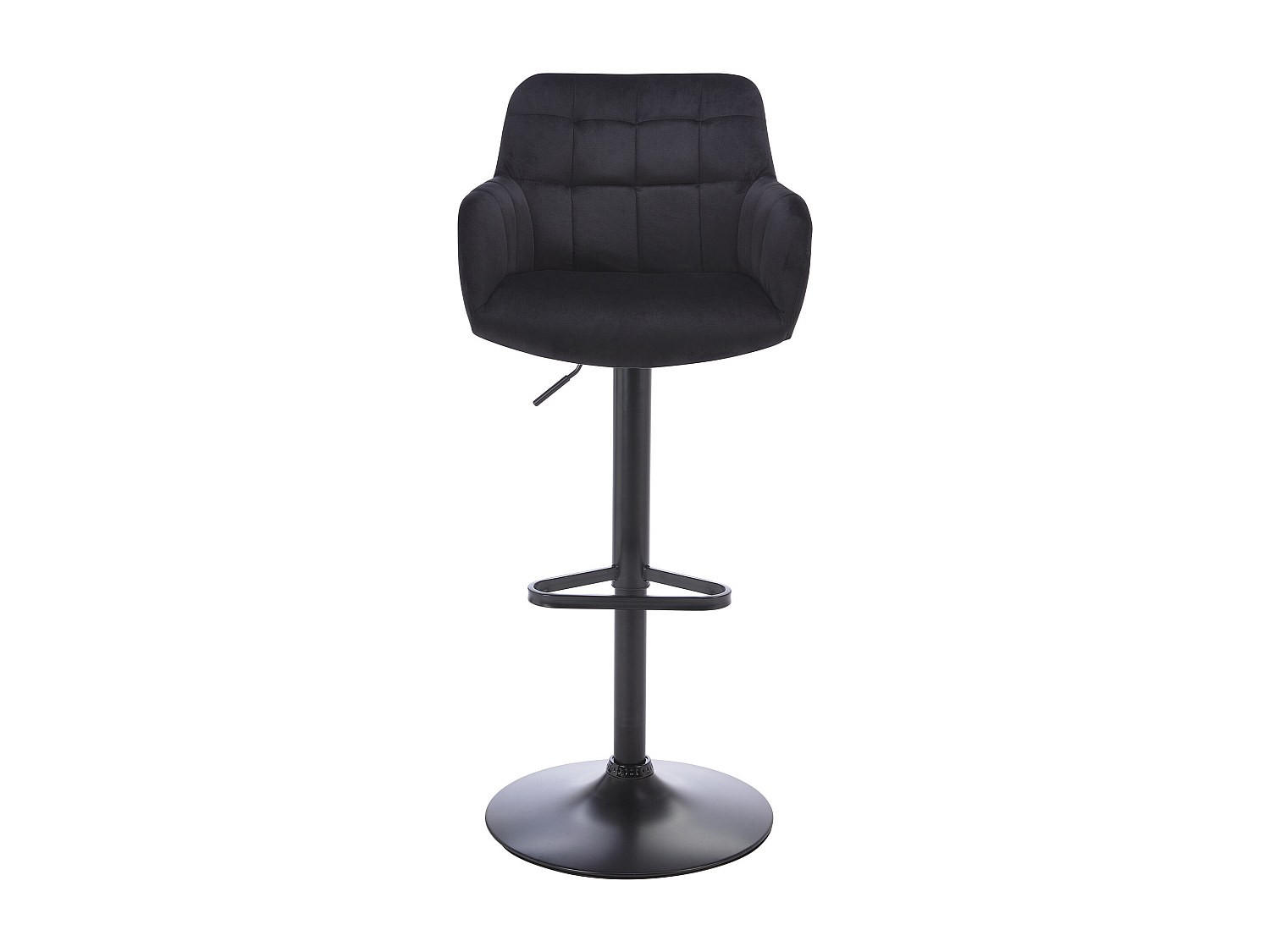 BARHOCKER - 50 cmcm x 49 cmcm - Samt - Schwarz - PEGA - Schwarz, Textil (50/113/49cm) - Vente-Unique