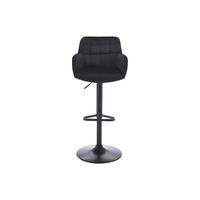 BARHOCKER - 50 cmcm x 49 cmcm - Samt - Schwarz - PEGA - Schwarz, Textil (50/113/49cm) - Vente-Unique
