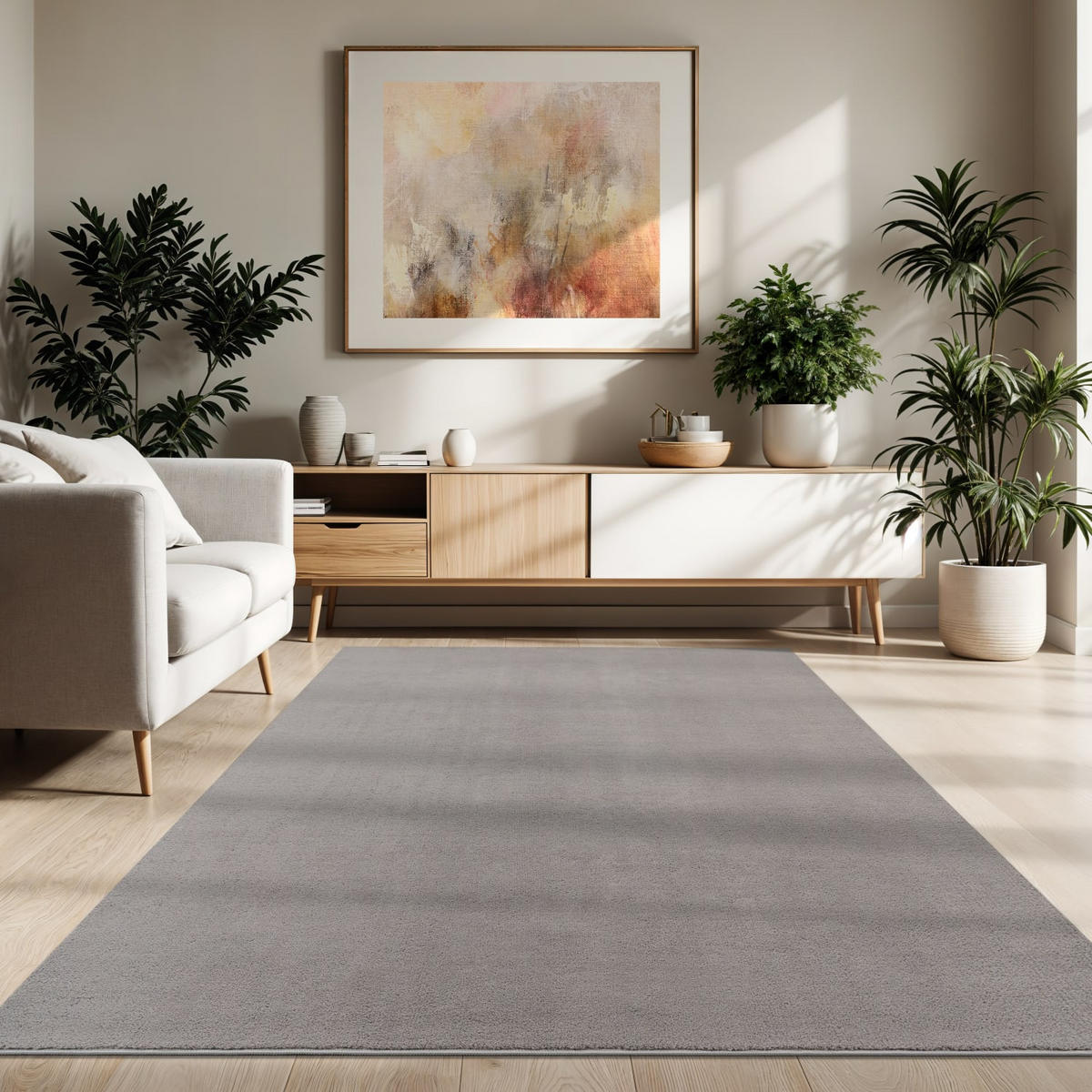 KURZFLORTEPPICH 160/220 cm Cadiz 630 - Grau, Textil (160/220cm) - Paco Home