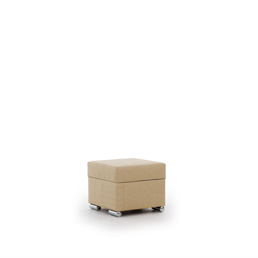 Thumbnail - Fun Möbel Polsterhocker, Beige, Textil, Ottomane links, 54x54x45 cm, Wohnzimmer, Hocker, Sitzhocker