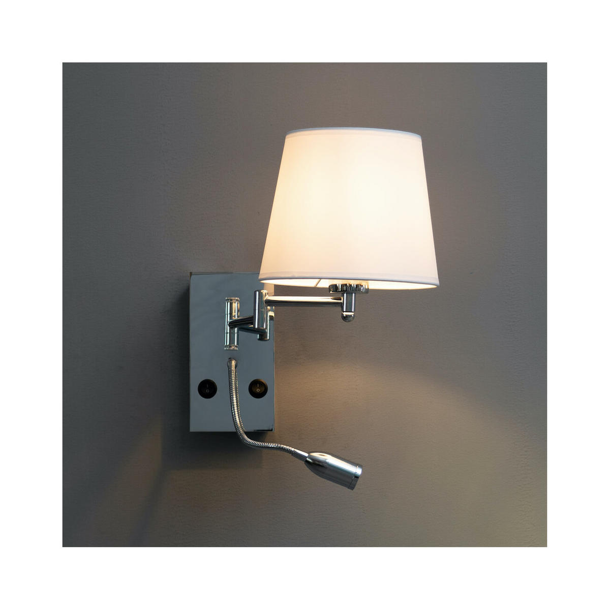 WANDLEUCHTE Aras, Weiß, 42cm - Weiß, Metall (20/42/40cm) - KOSILUM