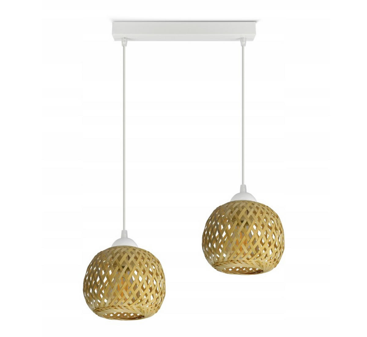 PENDELLEUCHTE BOHO - Beige/Weiß, Glas/Metall (15/42/100cm) - kiki design