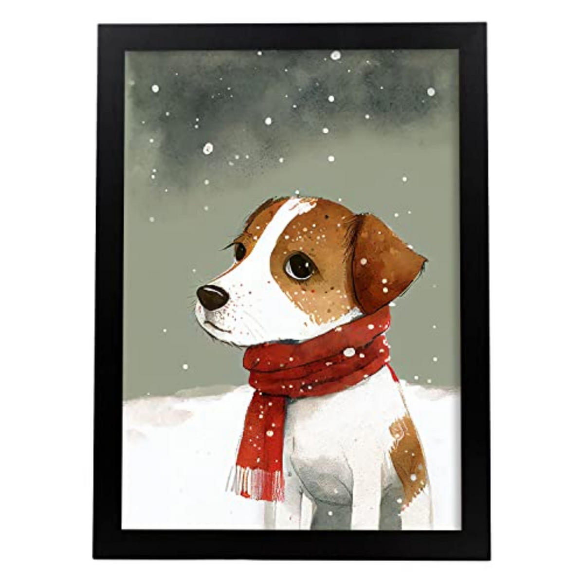 POSTER Hund Im Aquarellstil. A3 Rahmenlos - Klar, Papier (29.7/5/42cm) - Nacnic