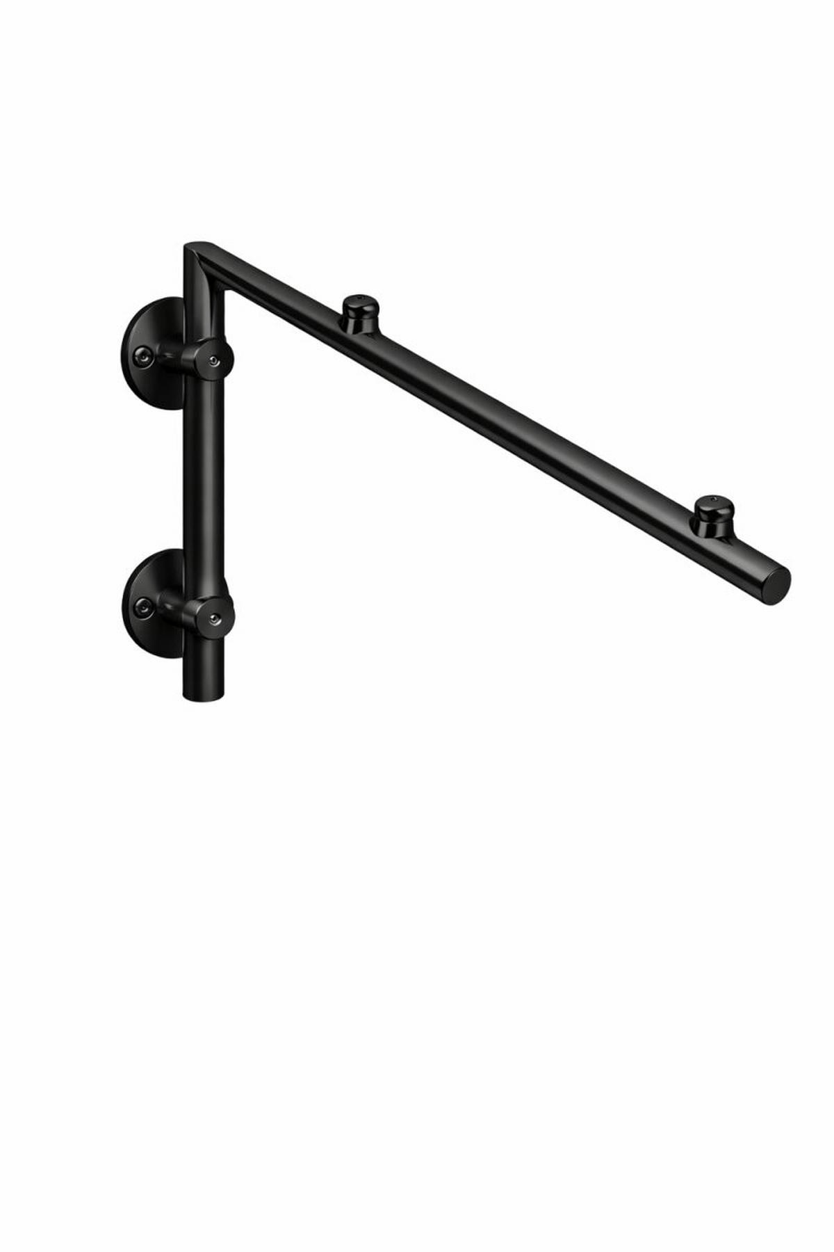 GLASVORDACH 150x90 cm Sicherheitsglas Edelstahl Grauglas L-Schwarz - Grau, Glas (150/1.31/90cm) -  Glaswerk Westfalen