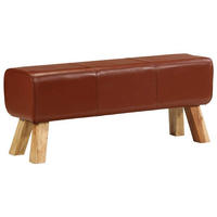 SITZBANK Pfero Turnbock Braun 110 cm Braun Echtleder - Braun, Leder (110/46/30cm) - DELUKE