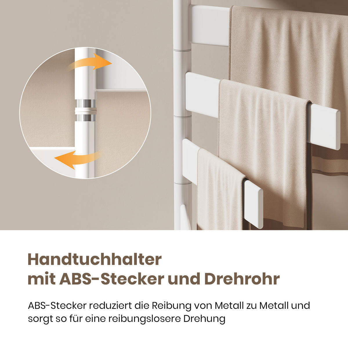 HANDTUCHHEIZKÖRPER Intelligentes Heizsystem Ablage Weiß 76/45 cm - Weiß, Metall (45/76/14cm) - EMKE