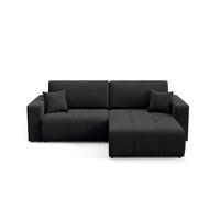 ECKSOFA Augusto - Schwarz, Holzwerkstoff/Textil (244/149cm) - Fun Möbel
