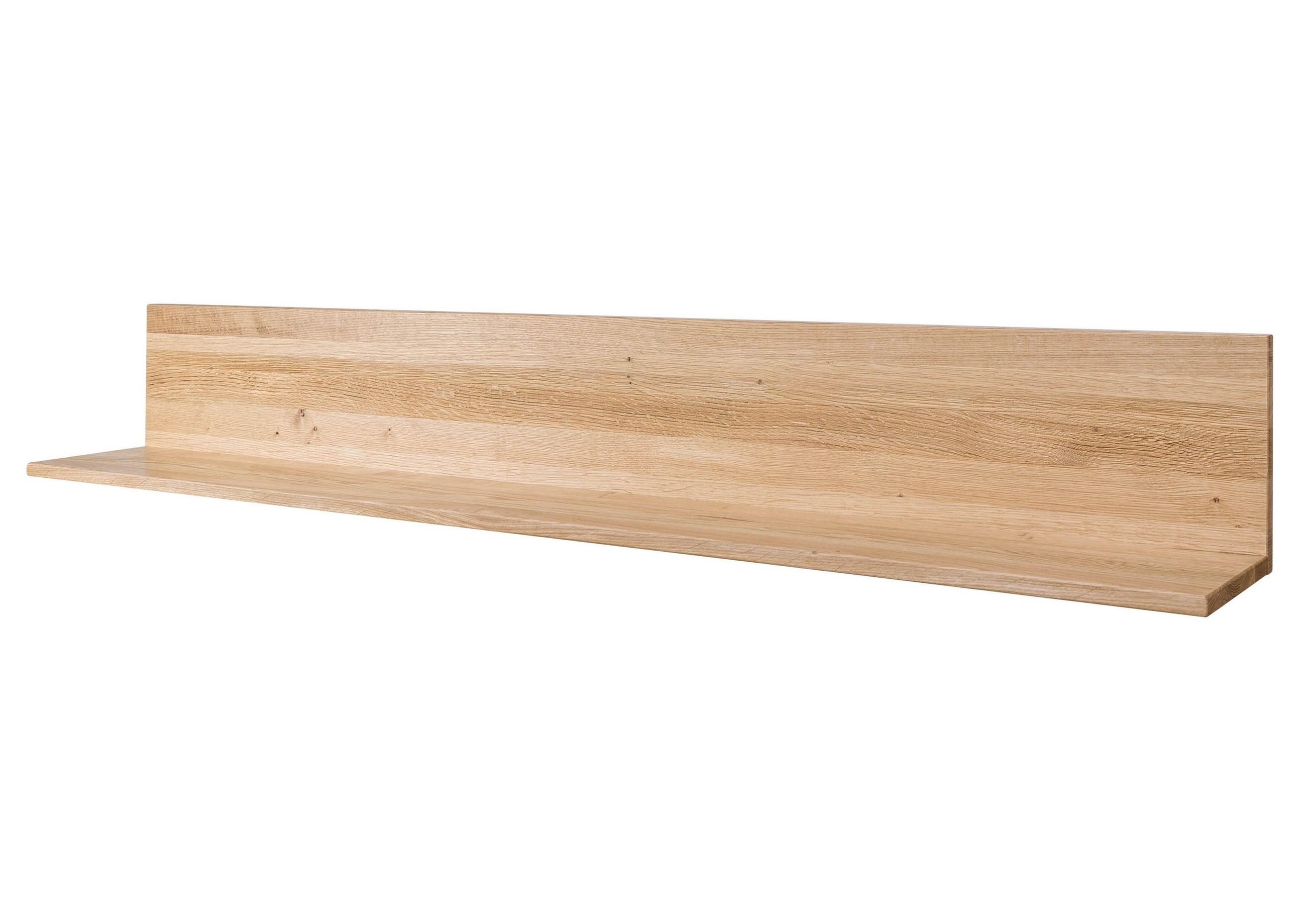 WANDREGAL Wildeiche 170x22x24 beige geölt KENT #213 - Beige, Holz (170/24/22cm) - Massivmoebel24