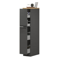 KÜCHENSCHRANK Anthrazit, Eiche 60/30/165 cm - Eichefarben/Anthrazit, Holzwerkstoff (30/165/60cm) - DMORA