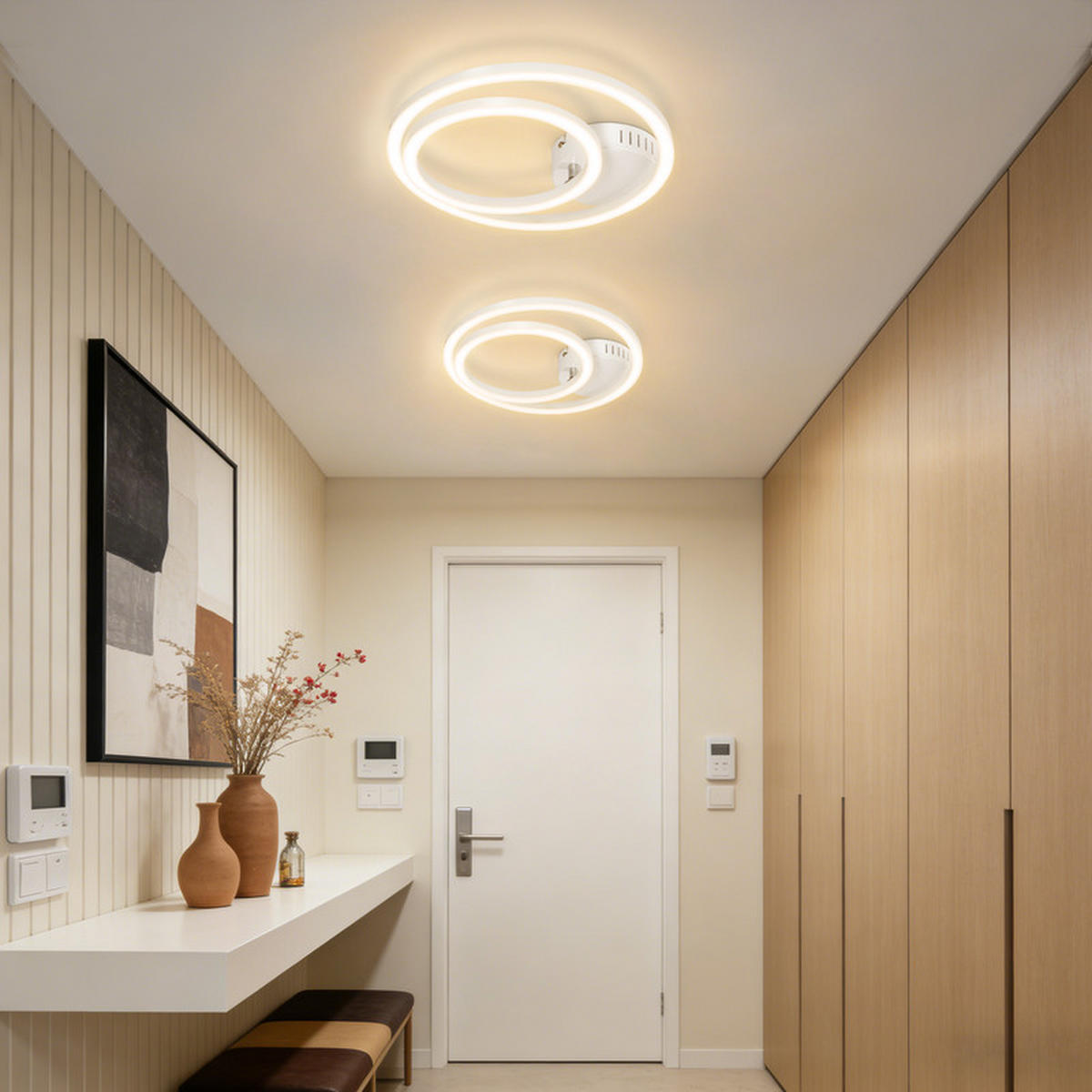 LED stropní svítidlo 30/40,5/6,7 cm - bílá, plast (40.5/30/6.7cm) - Nettlife