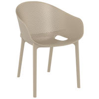 GARTENSTUHL Kunststoff Taupe - Taupe, Kunststoff (54/81/50cm) - CLP