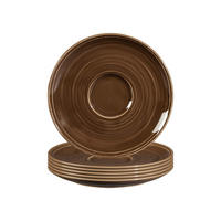 KOMBI-UNTERTASSEN Terra Erdbraun ø 16,1 cm 6er Set - Braun, Keramik (16.1cm) - Seltmann Weiden