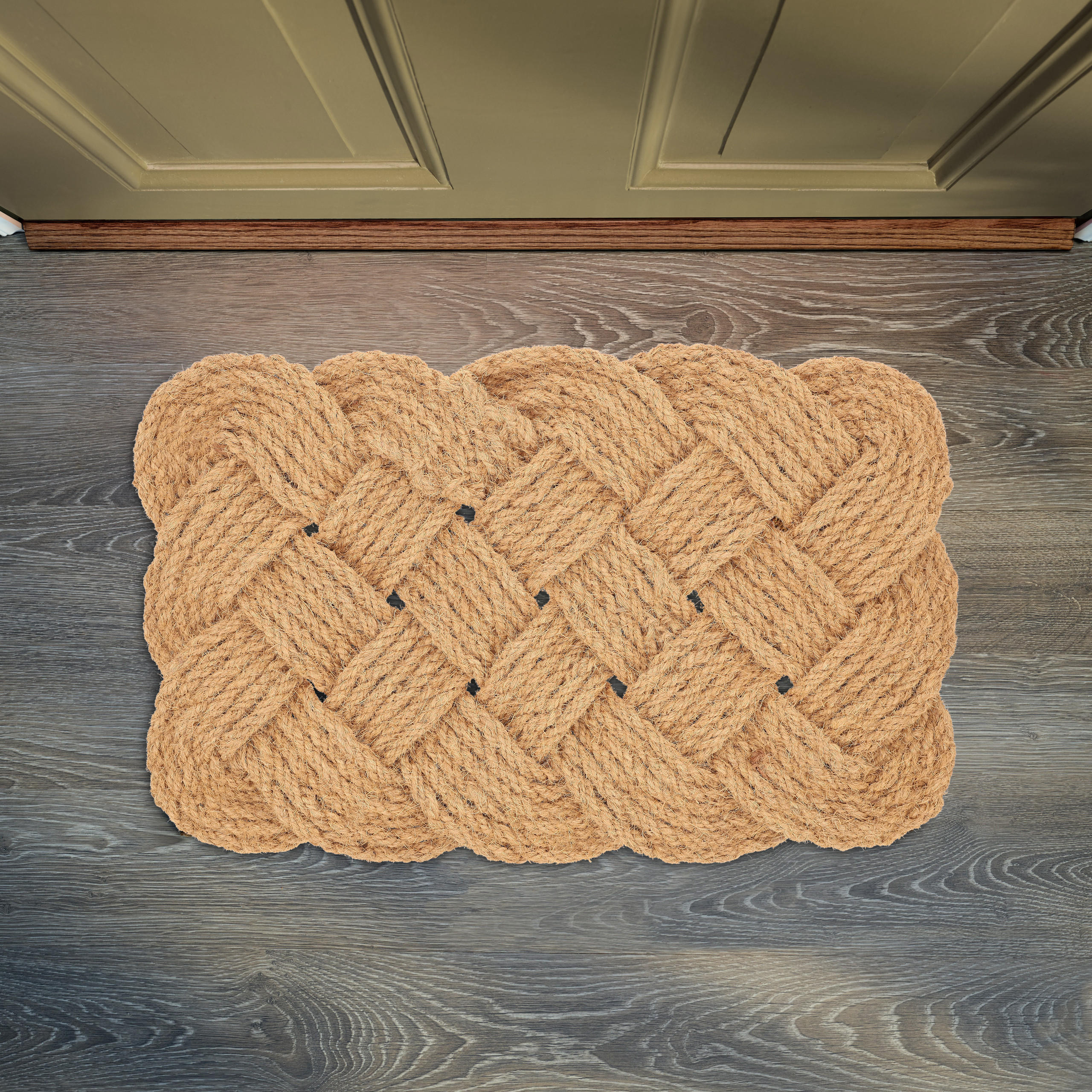 FUßMATTE Kokos - Beige, Textil (75/45cm) - Relaxdays