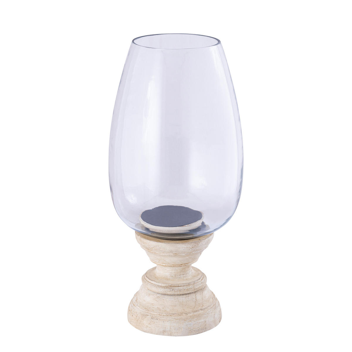 WINDLICHT Qez Beige 20/20/44cm - Beige, Holz (20/44/20cm) - PTMD Collection