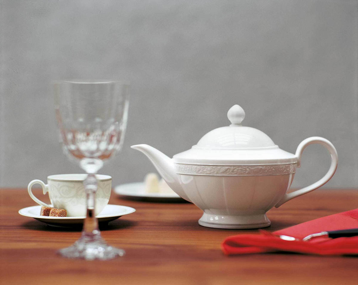 KAFFEEUNTERTASSEN Gray Pearl weiß ø 16 cm 6er Set - Weiß, Keramik (16cm) - Villeroy & Boch