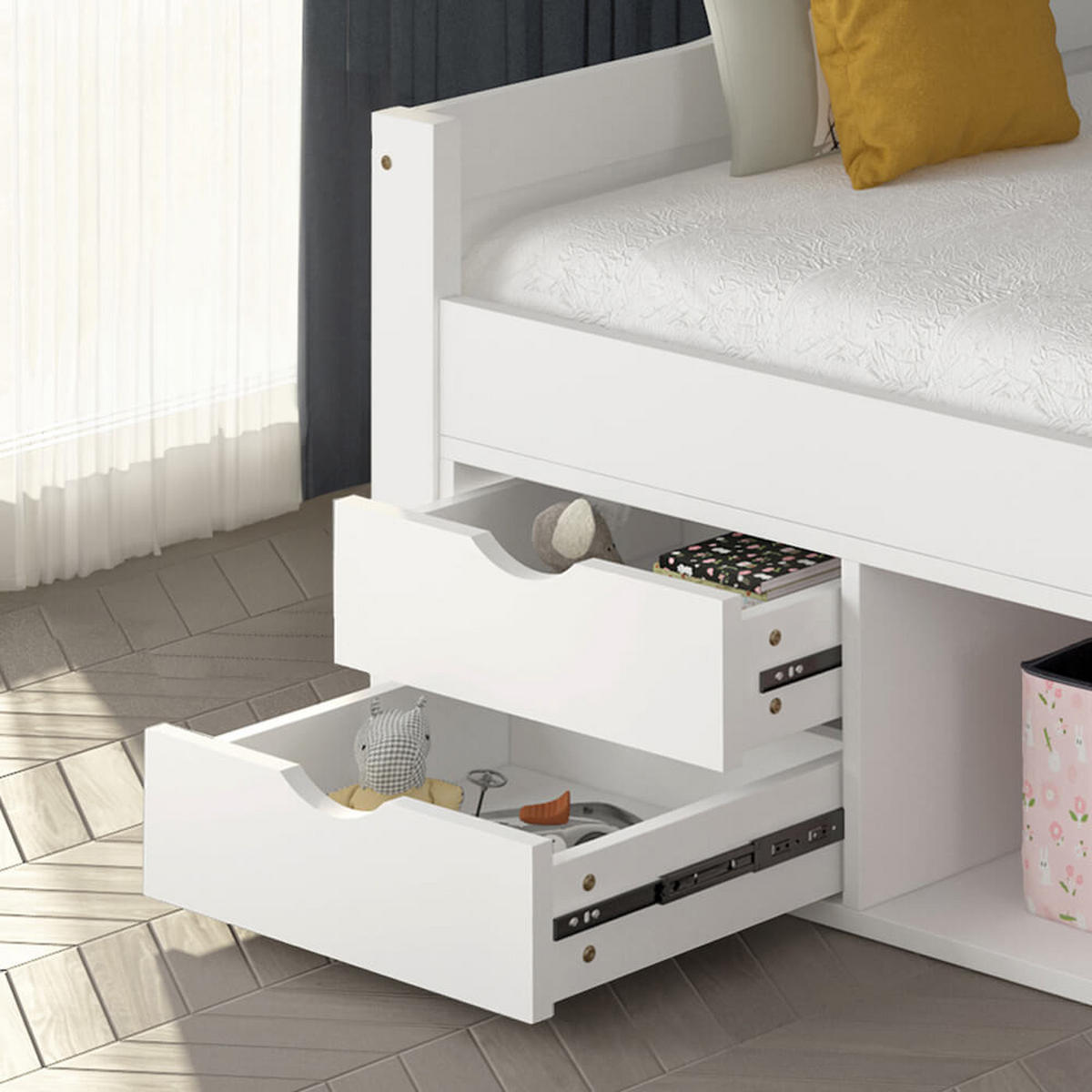 KINDERBETT COSMOS - Weiß - Weiß, Holz/Kunststoff - Home Deluxe