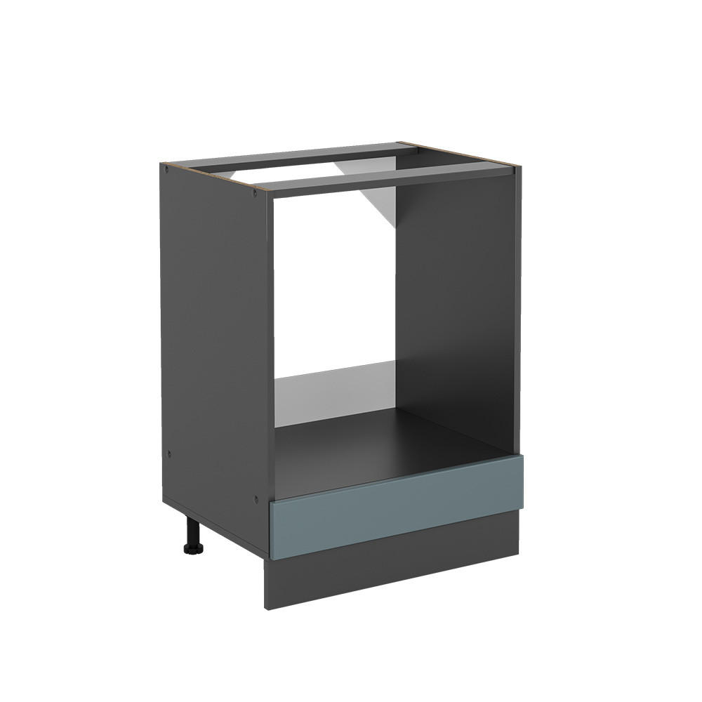 HERDUMBAUSCHRANK R-Line Blau-Grau 60 cm ohne AP - Anthrazit/Blaugrau, Holzwerkstoff (60/81.6/46cm) - Vicco