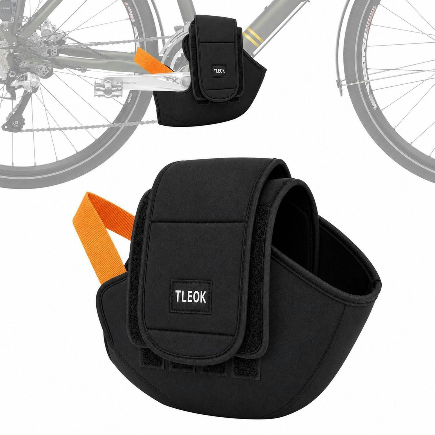 E-BIKE Motorschutzhülle Neopren 5 mm dick für Mittelmotoren - Schwarz, Textil (30/25/39.5cm)