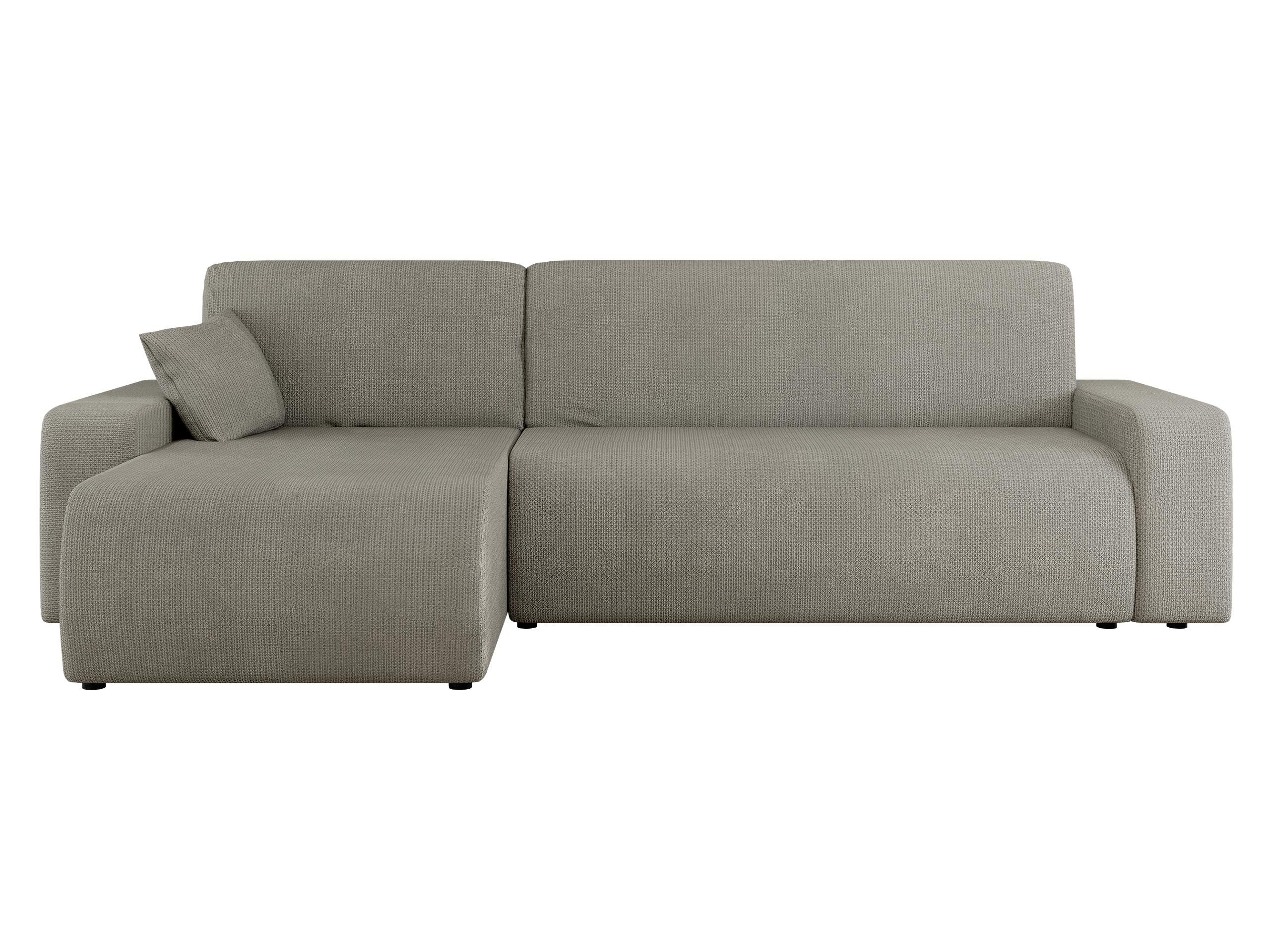 ECKSOFA Piano - Hellgrau/Schwarz, Holz/Kunststoff (244/145cm) - MIRJAN24