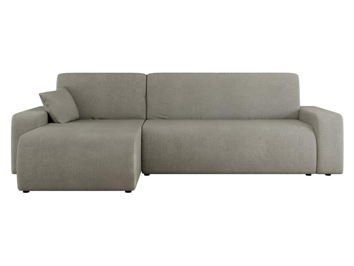 ECKSOFA Piano - Hellgrau/Schwarz, Holz/Kunststoff (244/145cm) - MIRJAN24