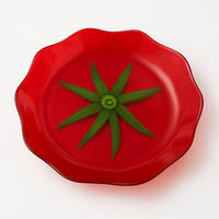 SERVIERPLATTE Aria Fresh Rot 17x18x1,8 cm Glas - Rot, Glas (18/1.8/17cm) - Mondex